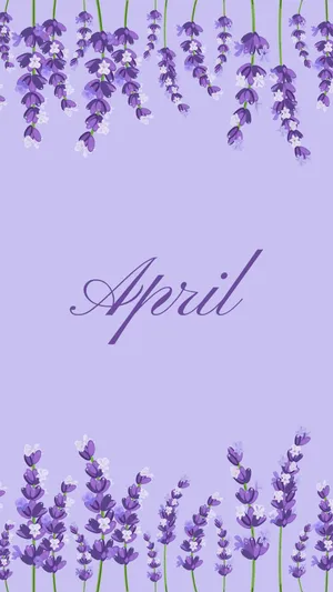 April Lavender Floral Background Wallpaper