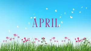 April Springtime Butterfliesand Flowers Wallpaper