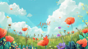 April Springtime Floral Desktop Wallpaper Wallpaper