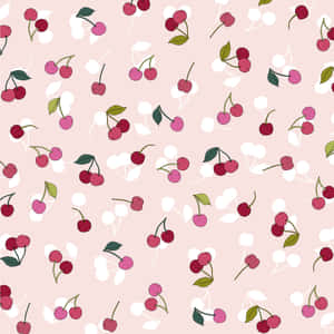 Aptly Named “cherry Aesthetic”, This Beautiful Background Features A Vibrant Blend Of Orange, Pink, And Red. Wallpaper