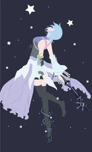 Aqua, A Keyblade Master In The World Of Kingdom Hearts Wallpaper