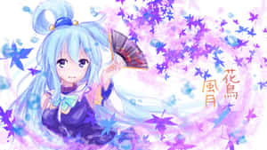 Aqua Anime Character Fan Art Wallpaper