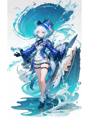 Aqua Sorceress Artwork Wallpaper