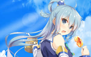 Aqua Summer Treat Anime Art Wallpaper