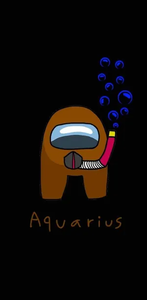 Aquarius Zodiac Among Us Wallpaper