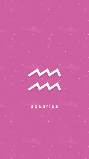 Aquarius Zodiac White Symbol Wallpaper