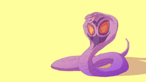 Arbok On Yellow Background Wallpaper