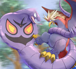 Arbok Versus Braviary Wallpaper