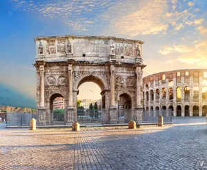 Arch Of Constantine Colosseum Front View Wallpaper