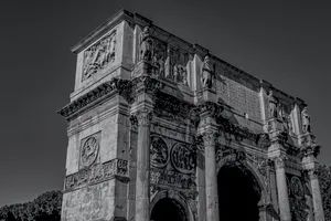 Arch Of Constantine Monochrome Photo Wallpaper