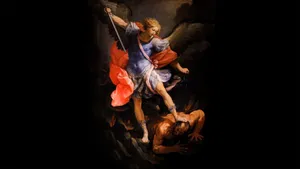 Archangel Michael Defeating Evil Wallpaper