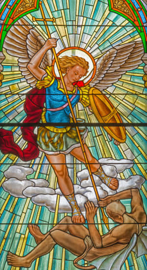 Archangel Michael Defeating Evil Wallpaper