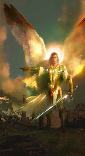 Archangel Michael Divine Protector Wallpaper