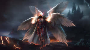 Archangel Michael In Battle Wallpaper