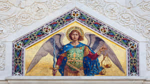 Archangel Michael Mosaic Wallpaper