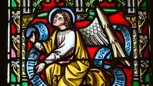 Archangel Michael Stained Glass Wallpaper