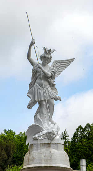 Archangel Michael Statue Wallpaper