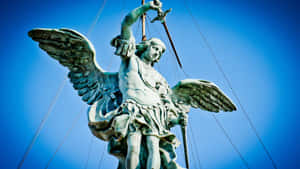 Archangel Michael Statue Wallpaper
