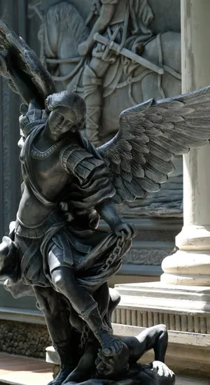 Archangel Michael Statue Wallpaper