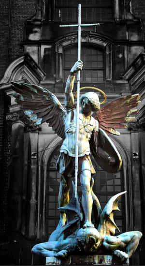 Archangel Michael Statue Wallpaper