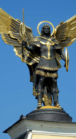 Archangel Michael Statue Wallpaper