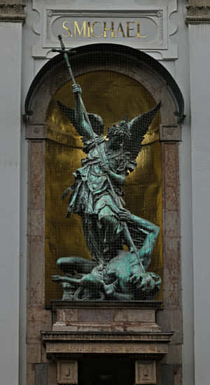 Archangel Michael Statue Wallpaper