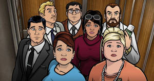 Archer In Elevator Wallpaper