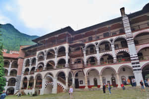 Arches Of The Rila Monastery Wallpaper