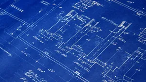 Architectural Blueprint Detail Wallpaper