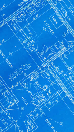 Architectural Blueprint Detail Wallpaper