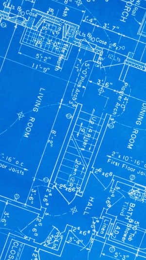 Architectural Blueprint Detail Wallpaper