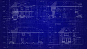 Architectural Blueprint Residential Design Wallpaper