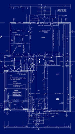 Architectural Blueprint Residential Design Wallpaper