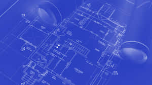 Architectural Blueprintwith Tools Wallpaper