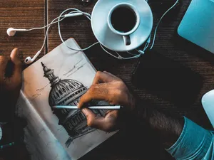 Architectural_ Dome_ Sketch_ Artist_at_ Work.jpg Wallpaper