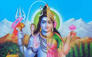 Ardhanarishvara Shiva Parvati Art Wallpaper