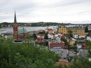 Arendal Cityscape Overlook Wallpaper