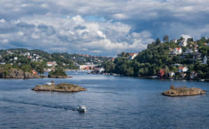 Arendal Coastal View Norway Wallpaper