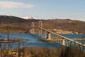 Arendal Suspension Bridge Norway Wallpaper