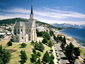 Argentina Bariloche Cathedral Wallpaper