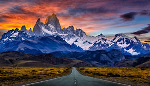 Argentina Fitz Roy Road Wallpaper