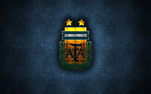 Argentina National Football Team Metallic Crest Wallpaper