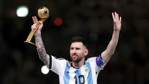 Argentine Football Maestro Leo Messi In Action Wallpaper