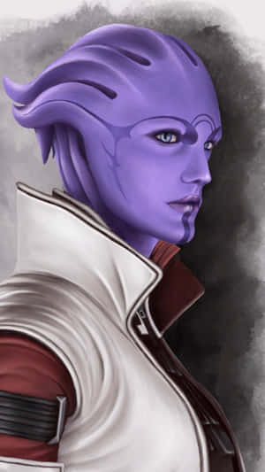 Aria T'loak, The Asari Crime Lord, In Command On The Afterlife Club Wallpaper