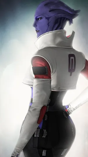 Aria T'loak, The Omega Queen, On Her Throne In The Afterlife Club Wallpaper