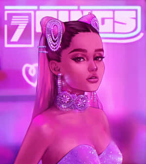 Ariana Grande Looks Stunning In Her Outfit To Promote 7 Rings Wallpaper