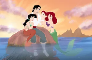 Ariel, The Little Mermaid, Finds Treasure In Under The Sea Wallpaper