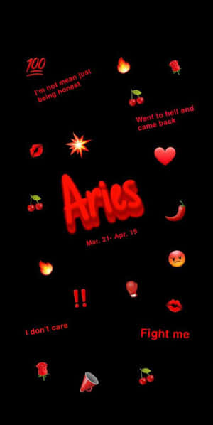 Aries Iphone Emoji Collage Wallpaper