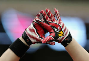 Arizona Cardinals Red Football Gloves Wallpaper