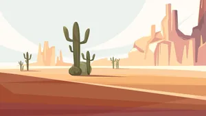 Arizona Desert Dainty Digital Art Wallpaper